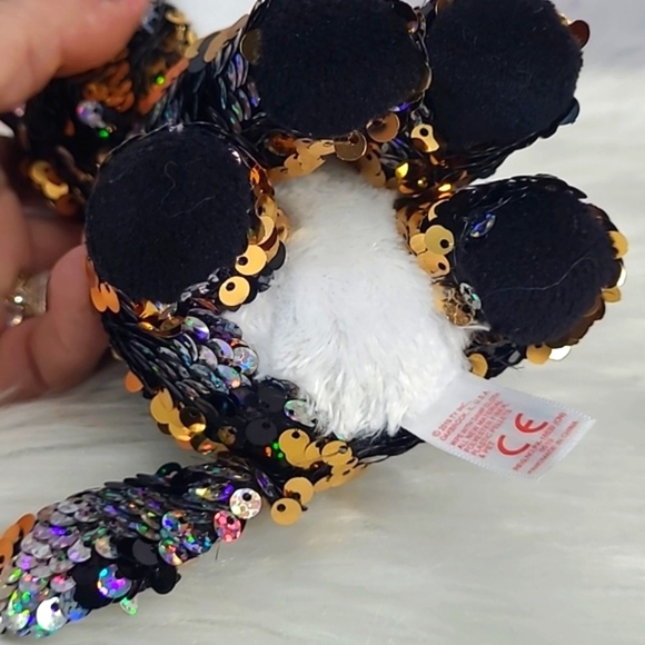 Ty Sterling Leopard Cat Sequin Flippables Ty Beanie Boos Plush Stuffed Animal - Picture 15 of 16